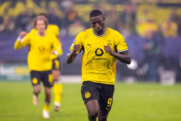 08.09.2026, Fussball, 1. Spieltag der UEFA Champions League, Borussia Dortmund - FC Villareal. Serhou Guirassy (Borussia Dortmund) bejubelt das Tor zum 3:1. Dortmund Signal Iduna Park NRW Deutschland xRHR-FOTO DEx Copyright: DennisxEwert RHR-FOTOx RHR-FOTO DE