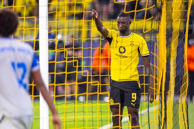 08.09.2026, Fussball, 1. Spieltag der UEFA Champions League, Borussia Dortmund - FC Villareal. Serhou Guirassy (Borussia Dortmund) bejubelt das Tor zum 2:1. Dortmund Signal Iduna Park NRW Deutschland xRHR-FOTO DEx Copyright: DennisxEwert RHR-FOTOx RHR-FOTO DE