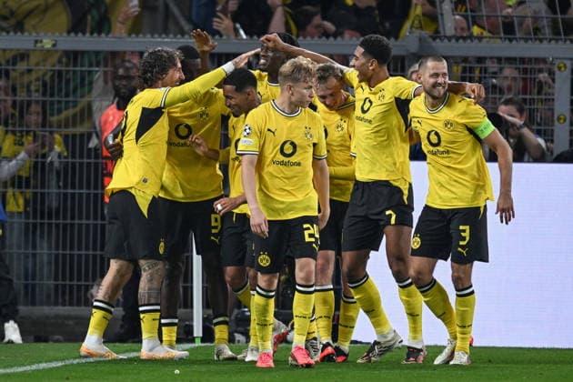 Serhou Guirassy (Dortmund 9) jubelt nach dem Tor zum 2:1 mit der Mannschaft 08.09.2026 ¢ Fussball, Champions League, Borussia Dortmund vs Villarreal Club de Fotbol, Signal Iduna Park, Dortmund, NRW Germany