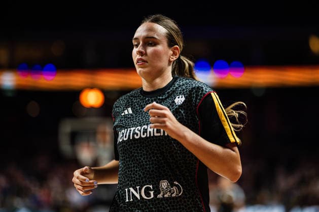 FIBA Women™s Basketball World Cup 2026: Deutschland vs. Südkorea, 08.09.2026 Emily Bessoir (Deutschland, 22); Basketball, FIBA Women™s Basketball World Cup 2026, Final Phase, Qualifikation fürs Viertelfinale: Deutschland vs. Südkorea am 08.09.2026 in der Uber Arena, Berlin Copyright: xBEAUTIFULxSPORTS Tonhäuserx
