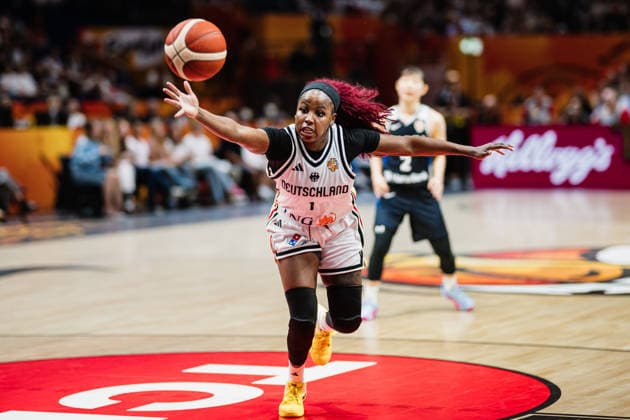 FIBA Women™s Basketball World Cup 2026: Deutschland vs. Südkorea, 08.09.2026 Alexis Peterson (Deutschland, 1); Basketball, FIBA Women™s Basketball World Cup 2026, Final Phase, Qualifikation fürs Viertelfinale: Deutschland vs. Südkorea am 08.09.2026 in der Uber Arena, Berlin Copyright: xBEAUTIFULxSPORTS Tonhäuserx