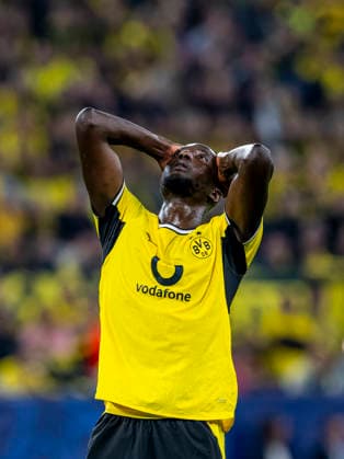 DORTMUND - Borussia Dortmund forward Serhou Guirassy during the UEFA Champions League match between Borussia Dortmund and Villarreal at BVB Stadion Dortmund on 8 september 2026 in Dortmund, Duitsland. (Photo by DeFodi Images) -