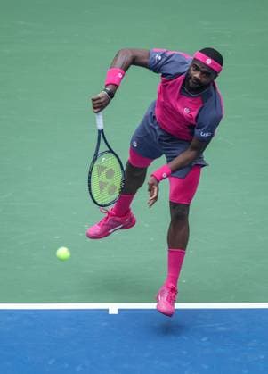 Frances Tiafoe of USA in action 2026 US Open, Day Ten, USTA Billie Jean King National Tennis Center, New York, USA - 08 Sep 2026New York USTA Billie Jean King National T New York (NY) United States of America EDITORIAL USE ONLY No use with unauthorised audio, video, data, fixture lists, club league logos or live services. Online in-match use limited to 120 images, no video emulation. No use in betting, games or single club league player publications. Copyright: xEllaxLing Shutterstockx 17140157av