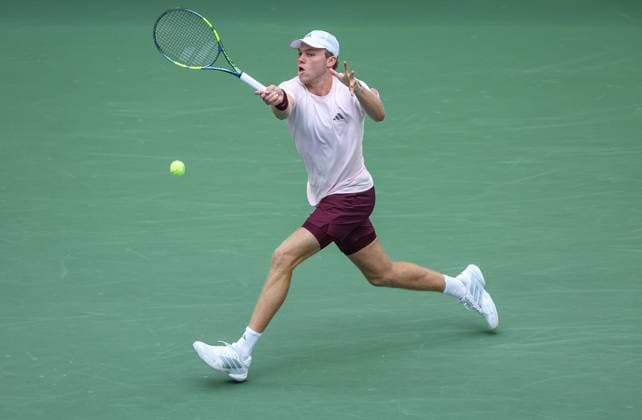 Alex Michelsen of USA in action 2026 US Open, Day Ten, USTA Billie Jean King National Tennis Center, New York, USA - 08 Sep 2026New York USTA Billie Jean King National T New York (NY) United States of America EDITORIAL USE ONLY No use with unauthorised audio, video, data, fixture lists, club league logos or live services. Online in-match use limited to 120 images, no video emulation. No use in betting, games or single club league player publications. Copyright: xEllaxLing Shutterstockx 17140157ak