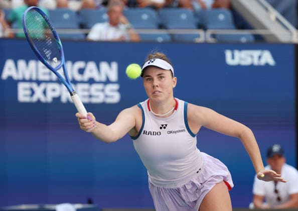 September 8, 2026, New York City, New York, USA: LINDA NOSKOVA of Czech Republic during the match against A. Sabalenka in the womenÃ¢â‚¬â ¢s quarterfinals of Grand Slam tournament US Open. New York, USA. Noskova lost 6:7 (1-7), 6:3, 6:7 New York City USA - ZUMAc278 20260908_zsp_c278_033 Copyright: xMarcinxCholewinskix
