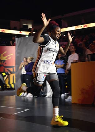 Alexis Peterson beim Einlaufen vor Spielbeginn Basketball FIBA World Cup Weltmeisterschaft Frauen WM Saison 2026 2027 08.09.2026 DBB Deutschland GER vs Südkorea KOR