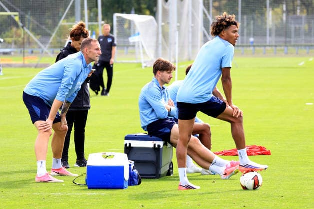 09.09.2026, DEU GER, Fussball , 2.Fussballbundesliga, Saison 2026 2027, Sportforum, Hertha BSC, Training Gustaf Nilsson ( Hertha BSC Berlin 9 ), Oluwaseum Adewumi ( Hertha BSC Berlin 19 ), Mads Pedersen ( Hertha BSC Berlin 22 ) 2. Liga: DFB DFL regulations prohibit any use of photographs as image sequences and or quasi-video) Berlin Sportforum Berlin Deutschland *** September 9, 2026, Germany, Soccer, 2. Bundesliga, 2026–2027 season, Sportforum, Hertha BSC, Training: Gustaf Nilsson (Hertha BSC Berlin 9), Oluwaseum Adewumi (Hertha BSC Berlin 19), Mads Pedersen (Hertha BSC Berlin 22). DFB and DFL regulations prohibit any use of photographs as image sequences and or quasi-video. Berlin Sportforum, Berlin, Germany Copyright: xNordphotox xEnglerx