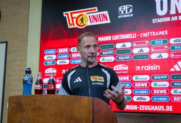 Fußball, Herren, Saison 2026 2027, 1. Bundesliga, 1. FC Union Berlin, Pressekonferenz, Trainer Mauro Lustrinelli (1. FC Union Berlin), 09.09.2026, *** Soccer, Men s, 2026–2027 Season, Bundesliga 1, 1. FC Union Berlin, Press Conference, Coach Mauro Lustrinelli of 1. FC Union Berlin, September 9, 2026, Copyright: xMatthiasxKochx