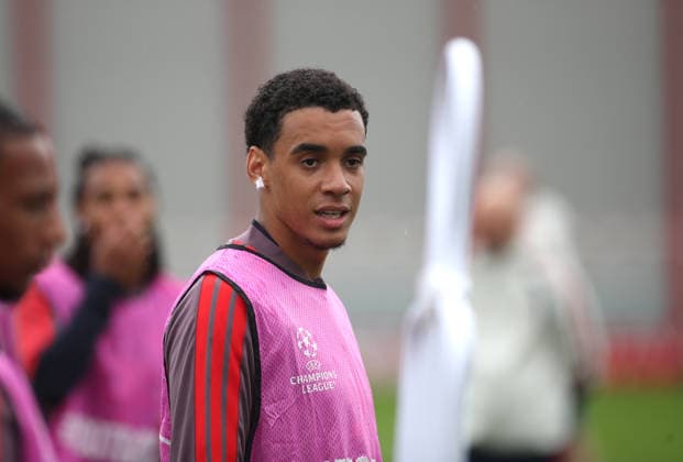 Fussball, Herren, Champions League, Saison 2026 2027, FC Bayern München, Abschlusstraining Jamal Musiala (FC Bayern München) Kopf, Portrait mit Blick nach rechts