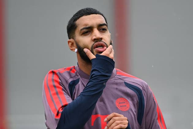 Ismael SAIBARI (Bayern Muenchen), Gestik,skeptisch, Aktion,Einzelbild,angeschnittenes Einzelmotiv,Portrait,Portraet. Abschlusstraining. Fussball Champions League,Saison 2026 27, Ligaphase FC Bayern Muenchen -Bodoe Glimt am 09.09.2026.