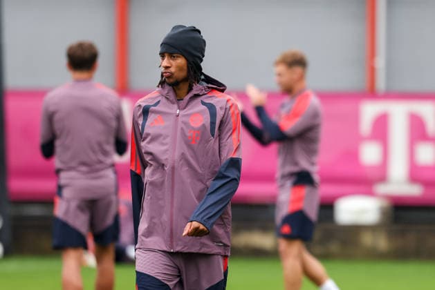 Michael Olise (FC Bayern Muenchen, 17) beim Training, GER, Abschlusstraining, FC Bayern Muenchen, Fussball, UEFA Champions League, 1. Spieltag, LigaPhase, Saison 2026 2027, 09.09.2026, GER, Abschlusstraining, FC Bayern Muenchen, Fussball, UEFA Champions League, 1. Spieltag, LigaPhase, Saison 2026 2027, 09.09.2026 Muenchen Copyright: xEibner-Pressefoto JennixMaulx EP_JML