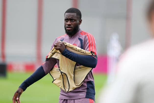 Dayot Upamecano (FC Bayern Muenchen, 02) beim Training, GER, Abschlusstraining, FC Bayern Muenchen, Fussball, UEFA Champions League, 1. Spieltag, LigaPhase, Saison 2026 2027, 09.09.2026, GER, Abschlusstraining, FC Bayern Muenchen, Fussball, UEFA Champions League, 1. Spieltag, LigaPhase, Saison 2026 2027, 09.09.2026 Muenchen Copyright: xEibner-Pressefoto JennixMaulx EP_JML