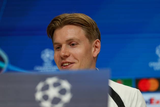 Jens Petter Hauge (FK Bodo Glimt, 10) bei der Pressekonferenz, GER, Abschlusstraining und Pressekonferenz, FK Bodo Glimt, Fussball, UEFA Champions League, 1. Spieltag, LigaPhase, Saison 2026 2027, 09.09.2026, GER, Abschlusstraining und Pressekonferenz, FK Bodo Glimt, Fussball, UEFA Champions League, 1. Spieltag, LigaPhase, Saison 2026 2027, 09.09.2026 Muenchen Copyright: xEibner-Pressefoto JennixMaulx EP_JML