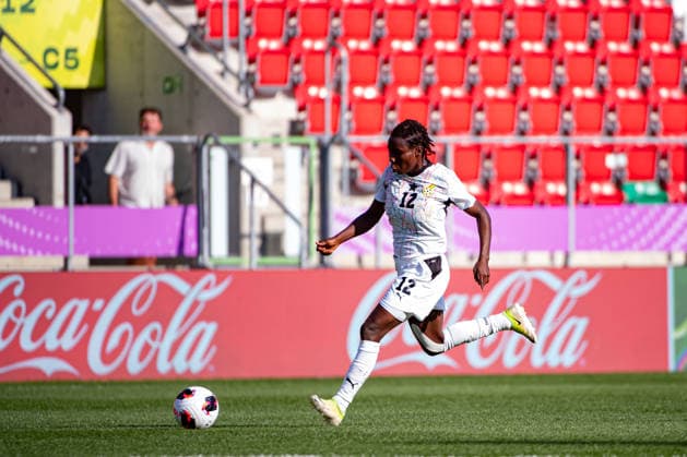 September 9, 2026, Sosnowiec, Silesian Voivodeship, Poland: OSEI IVY OWUSU of Ghana runs with the ball during the FIFA U20 Womens World Cup Poland 2026 match between Ghana versus Korea Republic at Arena Sosnowiec Stadium Sosnowiec Poland - ZUMAs385 20260909_zsp_s385_018 Copyright: xLeopoldxSoglox
