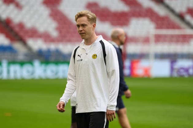 Ola Brynhildsen (FK Bodo Glimt, 17) beim Training, GER, Abschlusstraining und Pressekonferenz, FK Bodo Glimt, Fussball, UEFA Champions League, 1. Spieltag, LigaPhase, Saison 2026 2027, 09.09.2026, GER, Abschlusstraining und Pressekonferenz, FK Bodo Glimt, Fussball, UEFA Champions League, 1. Spieltag, LigaPhase, Saison 2026 2027, 09.09.2026 Muenchen Copyright: xEibner-Pressefoto JennixMaulx EP_JML
