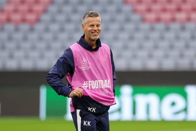 Kjetil Knutsen (FK Bodo Glimt, Chef-Trainer) lacht beim Training, GER, Abschlusstraining und Pressekonferenz, FK Bodo Glimt, Fussball, UEFA Champions League, 1. Spieltag, LigaPhase, Saison 2026 2027, 09.09.2026, GER, Abschlusstraining und Pressekonferenz, FK Bodo Glimt, Fussball, UEFA Champions League, 1. Spieltag, LigaPhase, Saison 2026 2027, 09.09.2026 Muenchen Copyright: xEibner-Pressefoto JennixMaulx EP_JML