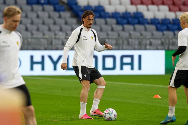 Andreas Helmersen (FK Bodo Glimt, 09) beim Training, GER, Abschlusstraining und Pressekonferenz, FK Bodo Glimt, Fussball, UEFA Champions League, 1. Spieltag, LigaPhase, Saison 2026 2027, 09.09.2026, GER, Abschlusstraining und Pressekonferenz, FK Bodo Glimt, Fussball, UEFA Champions League, 1. Spieltag, LigaPhase, Saison 2026 2027, 09.09.2026 Muenchen Copyright: xEibner-Pressefoto JennixMaulx EP_JML