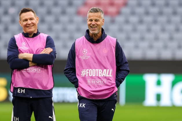 Kjetil Knutsen (FK Bodo Glimt, Chef-Trainer) lacht beim Training, GER, Abschlusstraining und Pressekonferenz, FK Bodo Glimt, Fussball, UEFA Champions League, 1. Spieltag, LigaPhase, Saison 2026 2027, 09.09.2026, GER, Abschlusstraining und Pressekonferenz, FK Bodo Glimt, Fussball, UEFA Champions League, 1. Spieltag, LigaPhase, Saison 2026 2027, 09.09.2026 Muenchen Copyright: xEibner-Pressefoto JennixMaulx EP_JML