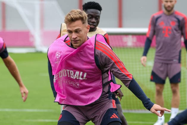Joshua Kimmich (FC Bayern Muenchen, 06) beim Training, GER, Abschlusstraining, FC Bayern Muenchen, Fussball, UEFA Champions League, 1. Spieltag, LigaPhase, Saison 2026 2027, 09.09.2026, GER, Abschlusstraining, FC Bayern Muenchen, Fussball, UEFA Champions League, 1. Spieltag, LigaPhase, Saison 2026 2027, 09.09.2026 Muenchen Copyright: xEibner-Pressefoto JennixMaulx EP_JML