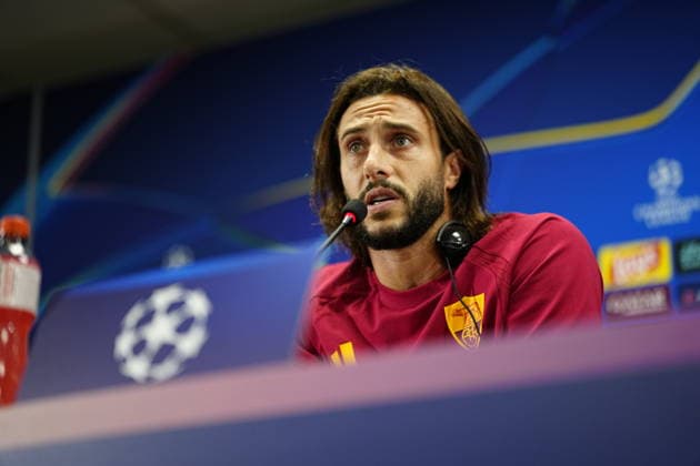 AS Roma Training Session And press conference, PK, Pressekonferenz - UEFA Champions League 2026 27 League Phase MD1 Mario Hermoso during the press conference on day ahead of the UEFA Champions League 2026 27 League Phase MD1 at Fenerbahce Sukru Saracoglu Spor Kompleksi on September 9, 2026 in Istanbul, Turkey. Istanbul Fenerbahce Sukru Saracoglu Spor Kompleksi Turkey Copyright: xYagizxGurtug PSxImagesxYagizxGurtugx