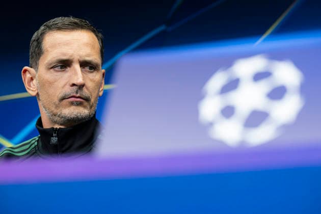 Head coach Dino Toppmuller at the press conference, PK, Pressekonferenz of the RC Lens team prior to the UEFA Champions League opening round match: SK Slavia Praha vs RC Lens, in Prague, Czech Republic, on September 9, 2026. (CTKxPhoto MichalxKamaryt) CTKPhotoP2026090907709  CTKPhotoP2026090907709