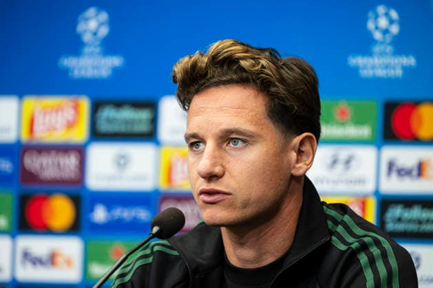 Florian Thauvin at the press conference, PK, Pressekonferenz of the RC Lens team prior to the UEFA Champions League opening round match: SK Slavia Praha vs RC Lens, in Prague, Czech Republic, on September 9, 2026. (CTKxPhoto MichalxKamaryt) CTKPhotoP2026090907714  CTKPhotoP2026090907714