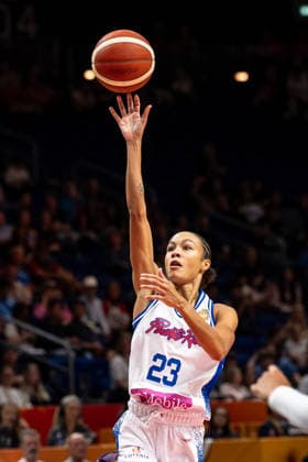 Trinity San Antonio (Puerto Rico, 23) beim Wurf, GER, Puerto Rico vs. China, Basketball, FIBA Women s World Cup 2026, Qualifikation fuers Viertelfinale, 09.09.2026 GER, Puerto Rico vs. China, Basketball, FIBA Women s World Cup 2026, Qualifikation fuers Viertelfinale, 09.09.2026 Berlin Copyright: xEibner-Pressefoto MaxxVincenx EP_MVN