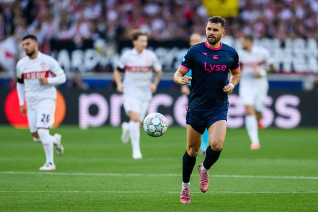 260909 Gianni Stensness of Viking during the UEFA Champions League football match between VfB Stuttgart and Viking on September 9, 2026 in Stuttgart. Photo: Marius Simensen BILDBYRAN COP 238 MM0072 bbeng football fotball fotboll soccer uefa champions league mesterligaen viking vfb stuttgart Copyright: MARIUSxSIMENSEN BB260909BB543