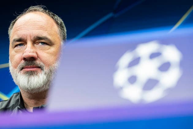 Head coach Jindrich Trpisovsky at the press conference, PK, Pressekonferenz of the SK Slavia Praha team prior to the UEFA Champions League opening round match: SK Slavia Praha vs RC Lens, in Prague, Czech Republic, on September 9, 2026. (CTKxPhoto MichalxKamaryt) CTKPhotoP2026090908234  CTKPhotoP2026090908234