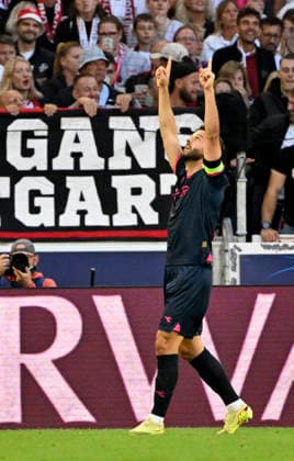 TOR zum 1:1 Zlatko Tripic Viking FK Stavanger (10) Torjubel Champions League VfB Stuttgart vs Viking FK Stavanger 09.09.2026 DFL REGULATIONS PROHIBIT ANY USE OF PHOTOGRAPHS AS IMAGE SEQUENCES AND OR QUASI-VIDEO Champions League VfB Stuttgart vs Viking FK Stavanger