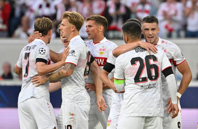 TOR zum 3:1 Ermedin Demirovic VfB Stuttgart (09) Torjubel Deniz Undav VfB Stuttgart (26) Grischa Proemel VfB Stuttgart (21) Finn Jeltsch VfB Stuttgart (29) Maximilian Mittelstaedt VfB Stuttgart (07) Champions League VfB Stuttgart vs Viking FK Stavanger 09.09.2026 DFL REGULATIONS PROHIBIT ANY USE OF PHOTOGRAPHS AS IMAGE SEQUENCES AND OR QUASI-VIDEO Champions League VfB Stuttgart vs Viking FK Stavanger
