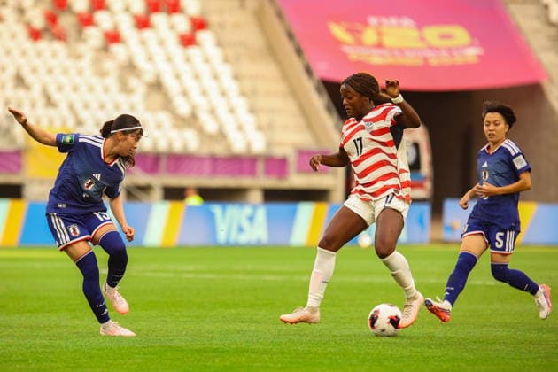 Lodz 09.09.2026. Women s U20 World Cup match between Japan and USA in Lodz, Poland --- Mecz Mistrzostw Swiata U20 Kobiet pomiedzy Japonia a USA w Lodzi, Polska Persons Shown : Haruko SUZUKI, Micayla JOHNSON, Yura HONDA Fot. Mikolaj Barbanell Arena Akcji NEWSPIX.PL --- newspix.pl 