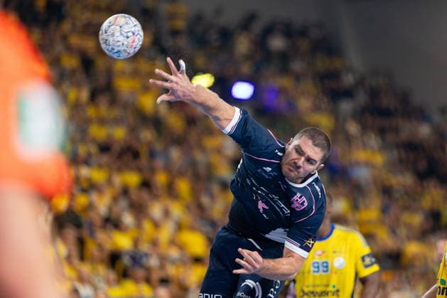 Kielce 09.09.2026. Handball EHF Champions League season 2026 2027 round 1 match between Industria Kielce and HC Kriens-Luzern in Kielce, Poland --- Pilka reczna EHF Liga Mistrzow sezon 2026 2027 kolejka 1 mecz : Industria Kielce - HC Kriens-Luzern Persons Shown : Jerome Muller Photo by Igor Jakubowski Arena Akcji NEWSPIX.PL --- newspix.pl 