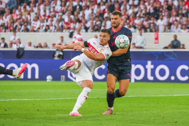 09.09.26 VfB Stuttgart - Viking Stavanger Deutschland, Stuttgart, 09.09.2026, Fussball, UEFA Champions League, Saison 2026 2027, VfB Stuttgart - Viking Stavanger: Ermedin Demirovic (VfB Stuttgart), Tor 3:1 Demirovic.
