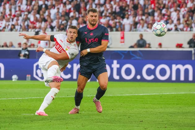 09.09.26 VfB Stuttgart - Viking Stavanger Deutschland, Stuttgart, 09.09.2026, Fussball, UEFA Champions League, Saison 2026 2027, VfB Stuttgart - Viking Stavanger: Ermedin Demirovic (VfB Stuttgart), Tor 3:1 Demirovic.