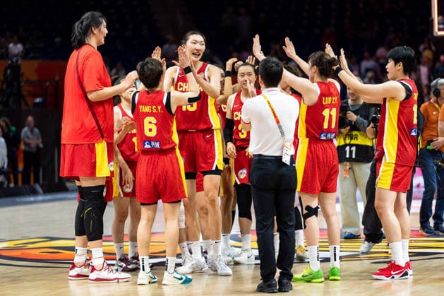 chinesische Mannschaft jubelt Jubel nach Sieg Spielende, GER, Puerto Rico vs. China, Basketball, FIBA Women s World Cup 2026, Qualifikation fuers Viertelfinale, 09.09.2026 GER, Puerto Rico vs. China, Basketball, FIBA Women s World Cup 2026, Qualifikation fuers Viertelfinale, 09.09.2026 Berlin Copyright: xEibner-Pressefoto MaxxVincenx EP_MVN