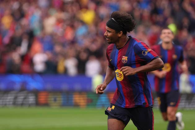 September 9, 2026, Barcelona, Barcelona, Spain: Karim Adeyemi of FC Barcelona, Barca celebrates after scoring his team s second goal during the UEFA Champions League 2026 27 League Phase MD1, football match played between FC Barcelona and Feyenoord at Spotify Camp Nou Stadium on September 09, 2026 in Barcelona, Spain. Barcelona Spain - ZUMAa181 20260909_zaa_a181_107 Copyright: xJavierxBorregox