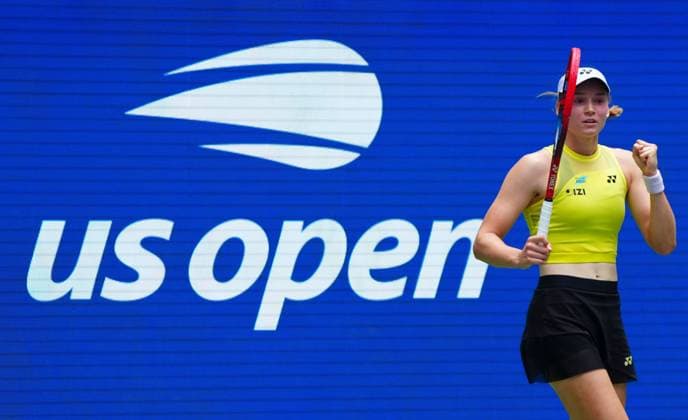 Elena Rybakina celebrates reaching the US Open Semi Finals as well as confirming her status as World Number One 2026 US Open, Day Eleven, USTA Billie Jean King National Tennis Center, New York, USA - 09 Sep 2026New York USTA Billie Jean King National T New York (NY) United States of America EDITORIAL USE ONLY No use with unauthorised audio, video, data, fixture lists, club league logos or live services. Online in-match use limited to 120 images, no video emulation. No use in betting, games or single club league player publications. Copyright: xJavierxGarcia Shutterstockx 17140158v