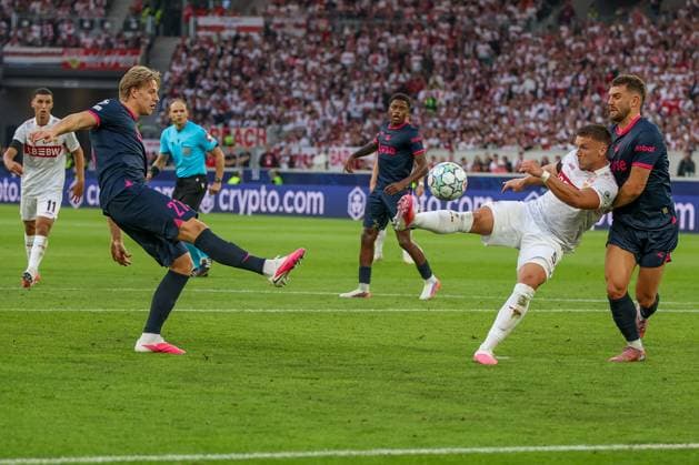 Ermedin Demirovic 9 (VfB Stuttgart) erielt das 3:1, Aktion, VfB Stuttgart vs. Viking Stavanger, Fussball, Maenner, UEFA Champions League, Saison 2026 2027, 1. Spieltag, 09.09.2026 Stuttgart Baden-Wuerttemberg Deutschland