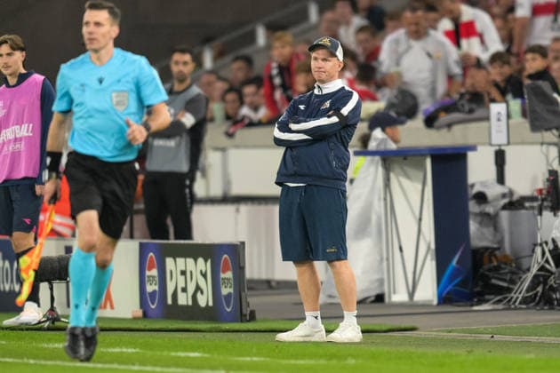 Fußball, UEFA Championsleague, 20260909, VfB Stuttgart - Viking FK Stavanger. Im Bild Trainer Stavanger Lunde BJARTE. Stuttgart MHP-Arena Baden-Württemberg Deutschland Copyright: Passion2Press MarkusxFischerx