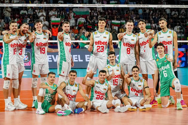 Volleyball - CEV EuroVolley 2026 Group B - Bulgaria vs North Macedonia - 09.09.2026 SOFIA, BULGARIA - September 9th: Team Bulgaria during CEV EuroVolley 2026, Group B match between Bulgaria vs North Macedonia at Arena 8888 on September 9th, 2026 in Sofia, Bulgaria. Copyright: xYulianxTodorovx