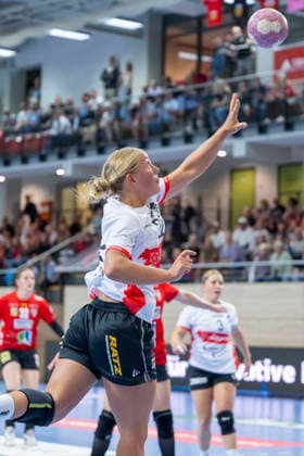 Alsco Handball Bundesliga Frauen, Saison 2026 2027 SV Union Halle-Neustadt vs.HSG Blomberg-Lippe Halle, Deutschland 09.September 2026: Im Bild:Judith Tietjen (Blomberg) Halle Saale SWH Arena Sachsen-Anhalt Deutschland