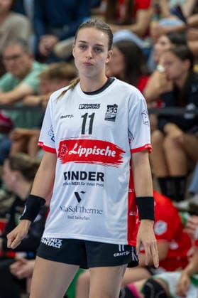 Alsco Handball Bundesliga Frauen, Saison 2026 2027 SV Union Halle-Neustadt vs.HSG Blomberg-Lippe Halle, Deutschland 09.September 2026: Im Bild:Isabelle Axmann (Blomberg) Halle Saale SWH Arena Sachsen-Anhalt Deutschland