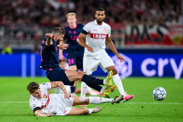 260909 Zlatko Tripic of Viking during the UEFA Champions League football match between VfB Stuttgart and Viking on September 9, 2026 in Stuttgart. Photo: Marius Simensen BILDBYRAN COP 238 MM0072 bbeng football fotball fotboll soccer uefa champions league mesterligaen viking vfb stuttgart Copyright: MARIUSxSIMENSEN BB260909BB786