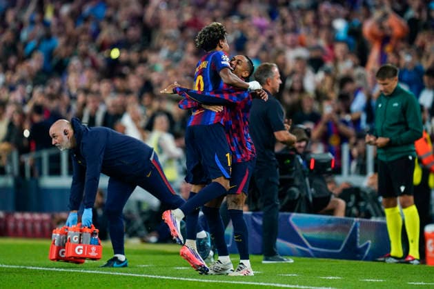 ESP: FC Barcelona, Barca - Feyenoord. UEFA Champions League. Matchday 1. Lamine Yamal of FC Barcelona celebrates 4-0 during the UEFA Champions League match between FC Barcelona and Feyenoord played at Spotify Camp Nou Stadium on 9 Sept 2026 in Barcelona, Spain. kpng Copyright: xSergioxRuizx xPRESSINPHOTOx PS_2627_BAR_FEY_045