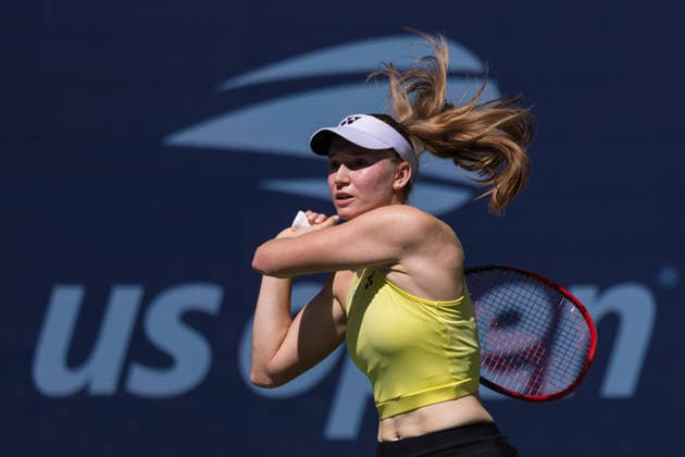 September 9, 2026: Elena Rybakina (KAZ) in action against Qinwen Zheng (CHN) during their Quarterfinal match at the US Open on September 9, 2026, held at the USTA Billie Jean King National Tennis Center in New York City. CSM New York City USA - ZUMAc04_ 20260909_zma_c04_001 Copyright: xBerniexHaleyx