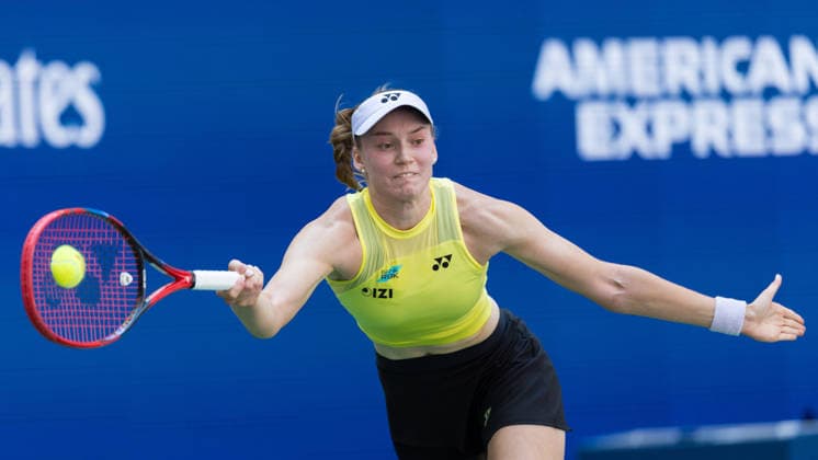 September 9, 2026: Elena Rybakina (KAZ) in action against Qinwen Zheng (CHN) during their Quarterfinal match at the US Open on September 9, 2026, held at the USTA Billie Jean King National Tennis Center in New York City. CSM New York City USA - ZUMAc04_ 20260909_zma_c04_009 Copyright: xBerniexHaleyx
