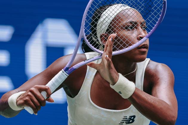 US Open tennis tournament - Day 11 Coco Gauff of USA in action against Mirra Andreeva of Russia during the Women s Singles Quarter Finals match of the US Open Tennis Championships in Flushing Meadows, New York, USA, 09 September 2026. FLUSHING MEADOWS NEW YORK United States  Copyright: xOLGAxFEDOROVAx