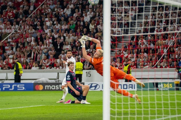 Torchance durch Deniz Undav (VfB Stuttgart, 26), VfB Stuttgart vs. Viking FK, Fussball, Champions League, 1. Spieltag, 09.09.2026, DFB regulations prohibit any use of photographs as image sequences and or quasi-video Stuttgart Baden-Wuerttemberg Deutschland