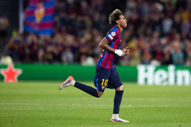 FC Barcelona, Barca v Feyenoord - UEFA Champions League BARCELONA, SPAIN - SEPTEMBER 9: Barcelona’s forward Lamine Yamal celebrates his goal during the UEFA Champions League first round day 1 football match between FC Barcelona and Feyenoord at Camp Nou stadium in Barcelona on September 9, 2026. Adria Puig Anadolu Barcelona Spain. Editorial use only. Please get in touch for any other usage.  Copyright: x2026xAnadoluxAdriaxPuigx